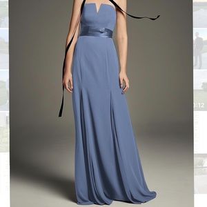 Steel Blue David’s Bridal bridesmaid dress